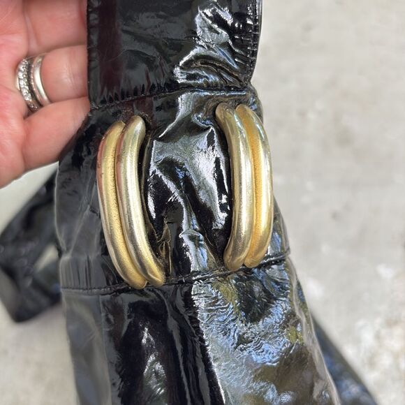 Vintage Sharif, patent leather and leather bag - Picture 8 of 10